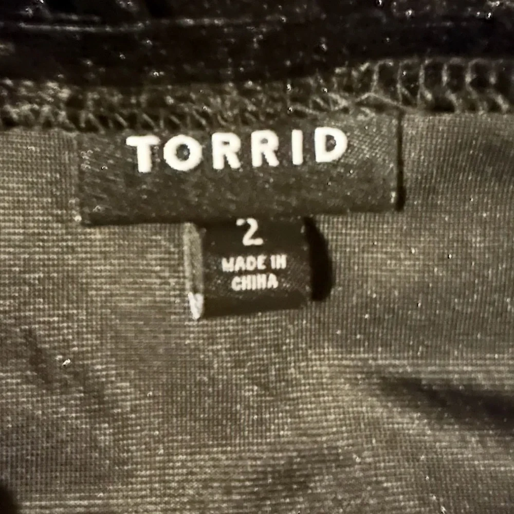 Torrid Black Velvet Surplice Crisscross Back Dress- Size 2-2X - Picture 12 of 13